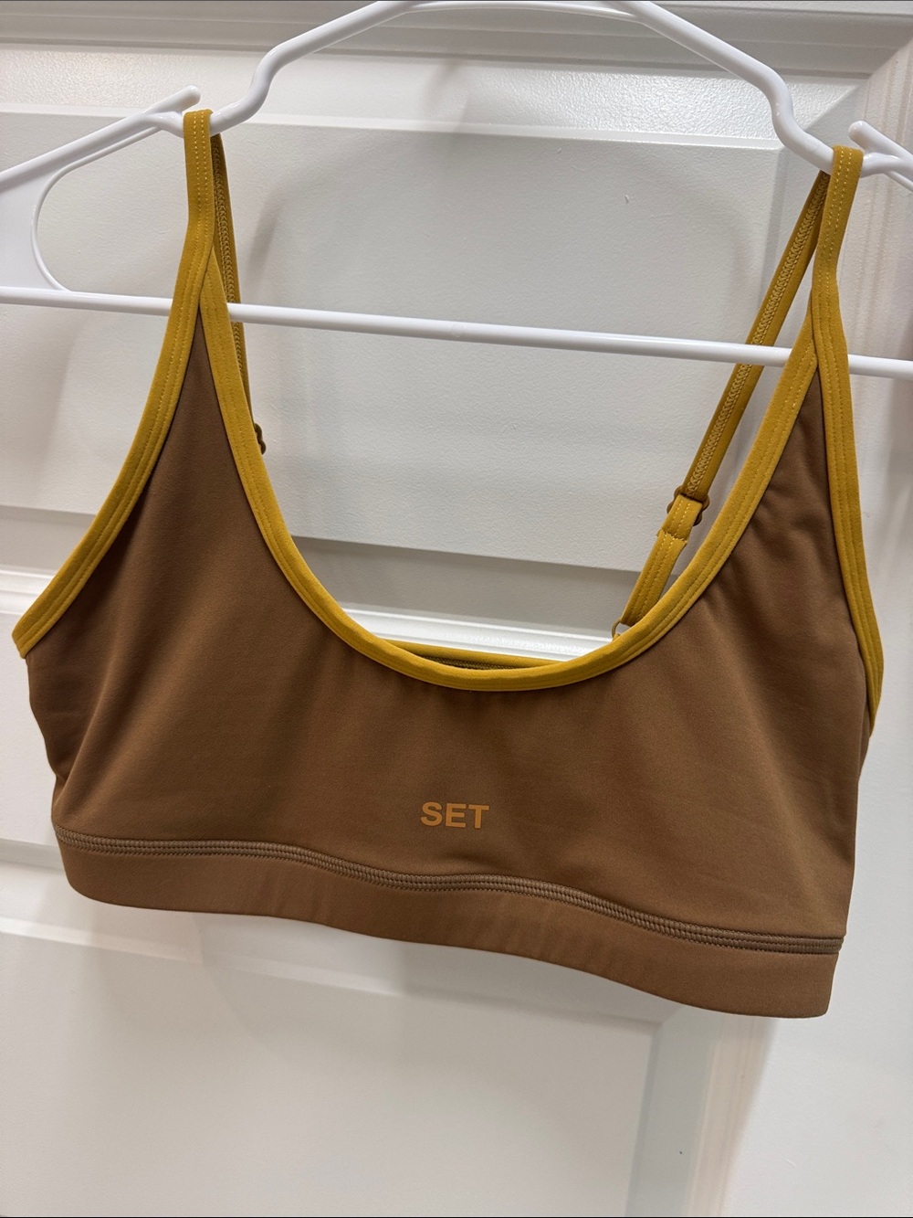 Set Brown & Mustard Sports Bra